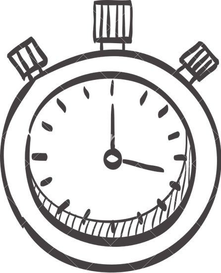 Stop Watch Drawing At Getdrawings - Stopwatch Sketch (446x550), Png Download