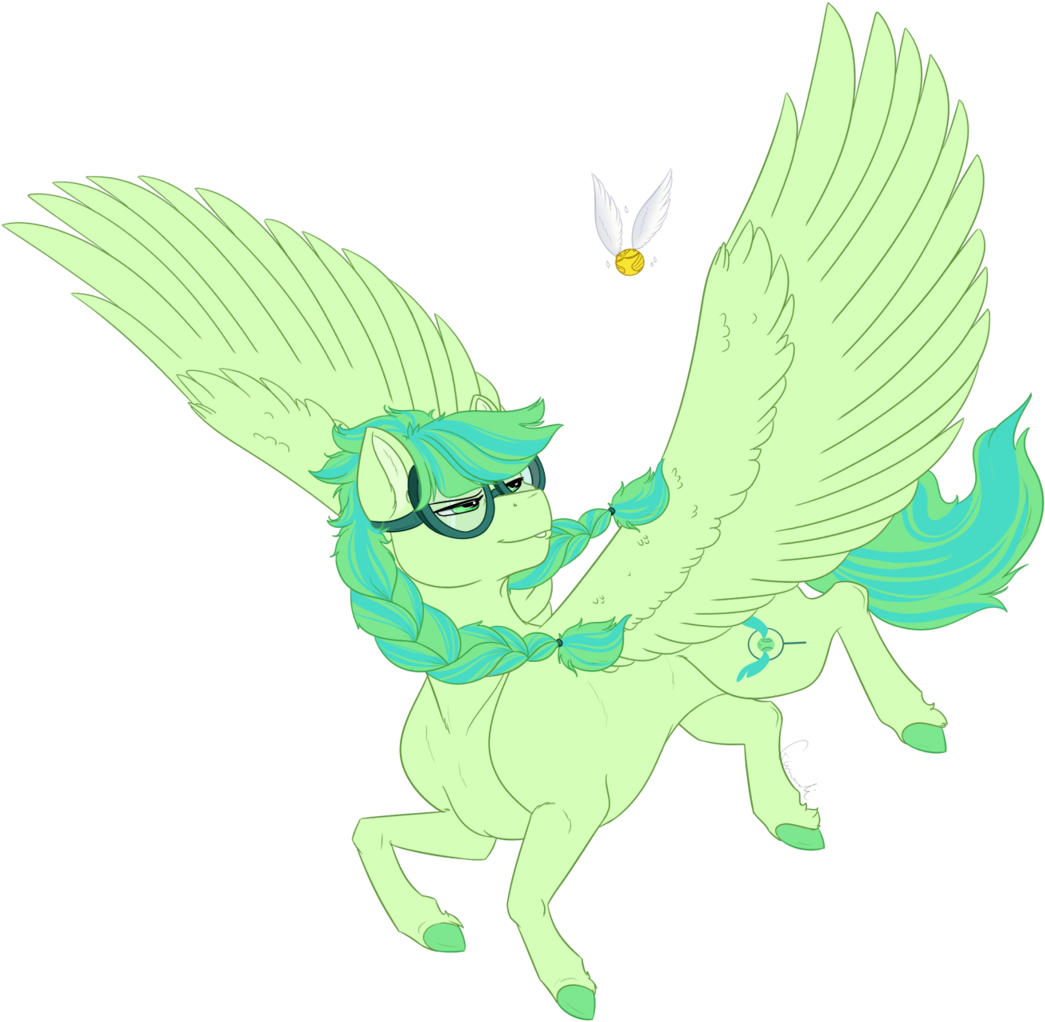 Ganashiashaka, Female, Glasses, Golden Snitch, Harry - My Little Pony: Friendship Is Magic (1057x1024), Png Download