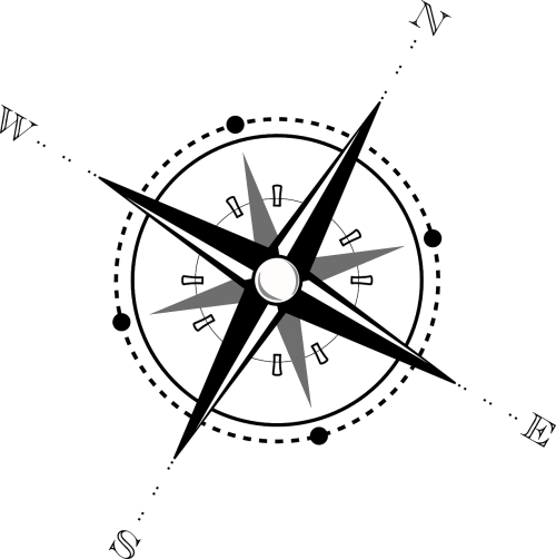 Final Product - Black And White Compass Clip Art (423x419), Png Download