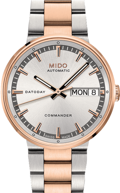 The Indexes, Hands And Day Date Aperture Are The Same - Rolex Datejust 36 Rose Gold (567x623), Png Download