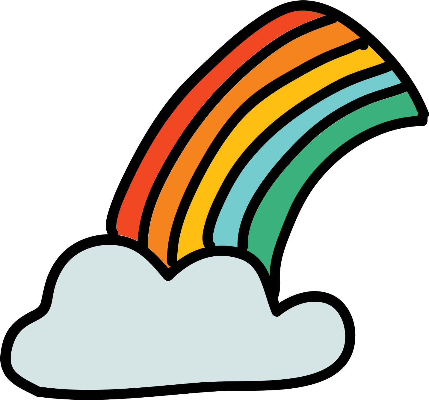 Rainbow Icon - 彩虹 Icon (1600x1600), Png Download