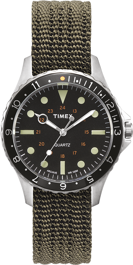 Navi Harbor 38mm Fabric Strap Watch Olive/olive Large - Timex Navi Harbor 38mm (750x900), Png Download