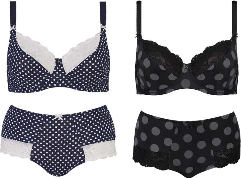 Hot Spots 4 Piece Set Setu04 50014pieceset - Polka Dot (1000x926), Png Download