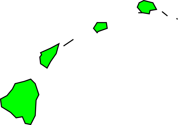 Hawaiian Islands Clip Art Clipart Best - Hawaii (600x422), Png Download