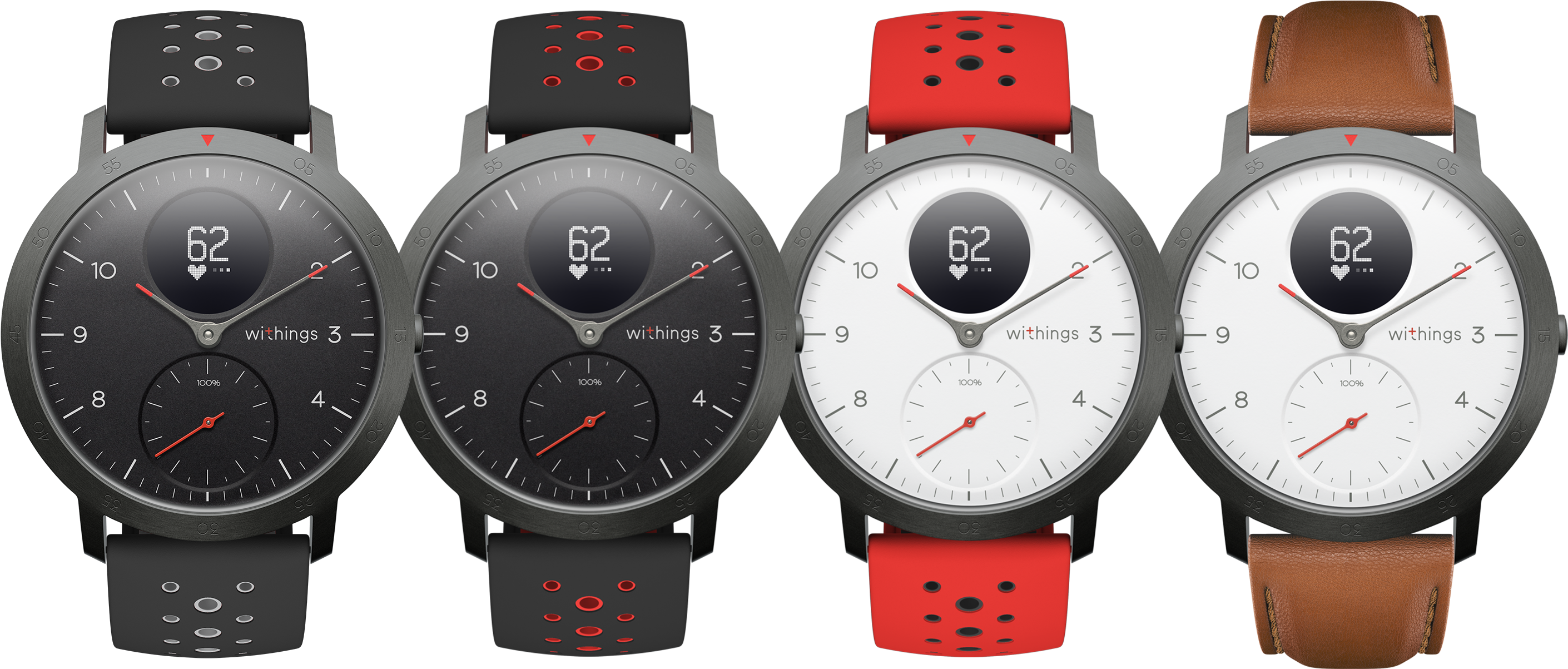 Withings Relaunches Its Brand With Hybrid Steel Hr - Withings Steel Hr Sport (3000x1500), Png Download