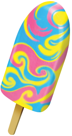 Rainbow Popsicle Png Vector Black And White - Ice Cream (500x483), Png Download