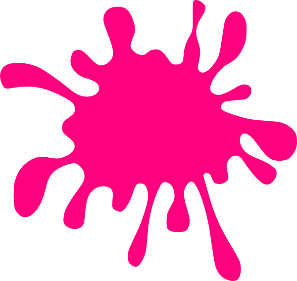 Pink Splatter Clip Art At Clker Com Vector Clip Art - Clean And Dirty Throw Blanket (600x568), Png Download