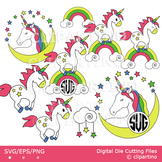 Unicorn Rainbow Svg - Scalable Vector Graphics (570x569), Png Download