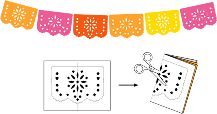 Printable Mexican Papel Picado Templates (480x264), Png Download