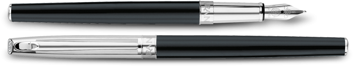 Madison Bicolor Black Pen - Caran D'ache Madison Cisele Gold Plated Rollerball (717x203), Png Download