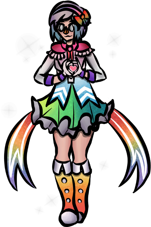 Next Is This Sparkling Rainbow Piece From [wandering - Illustration (500x760), Png Download