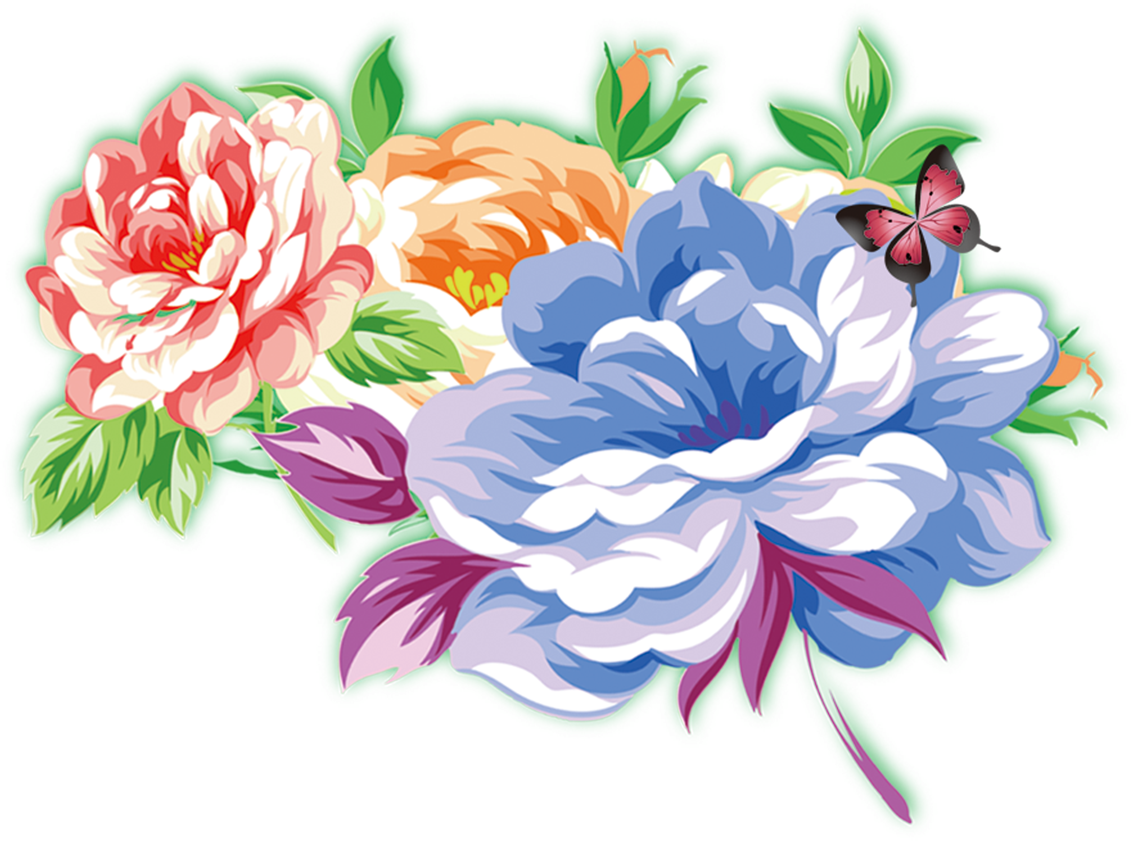 Moutan Peony Download Watercolor Painting Illustration - Flower (2613x2301), Png Download