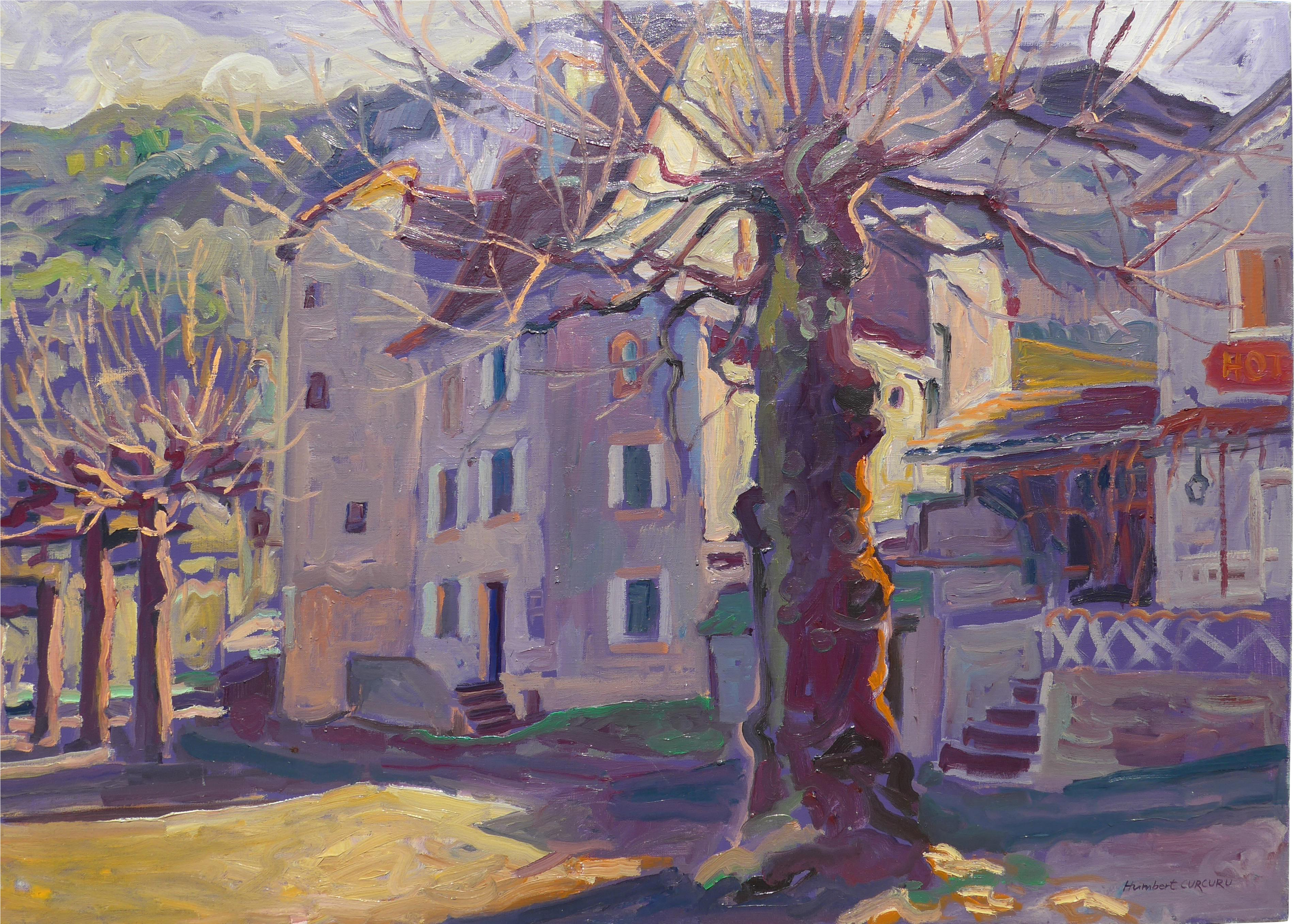 Village Ini Provence, Oil Painting On Chairish - Painting (4228x3019), Png Download