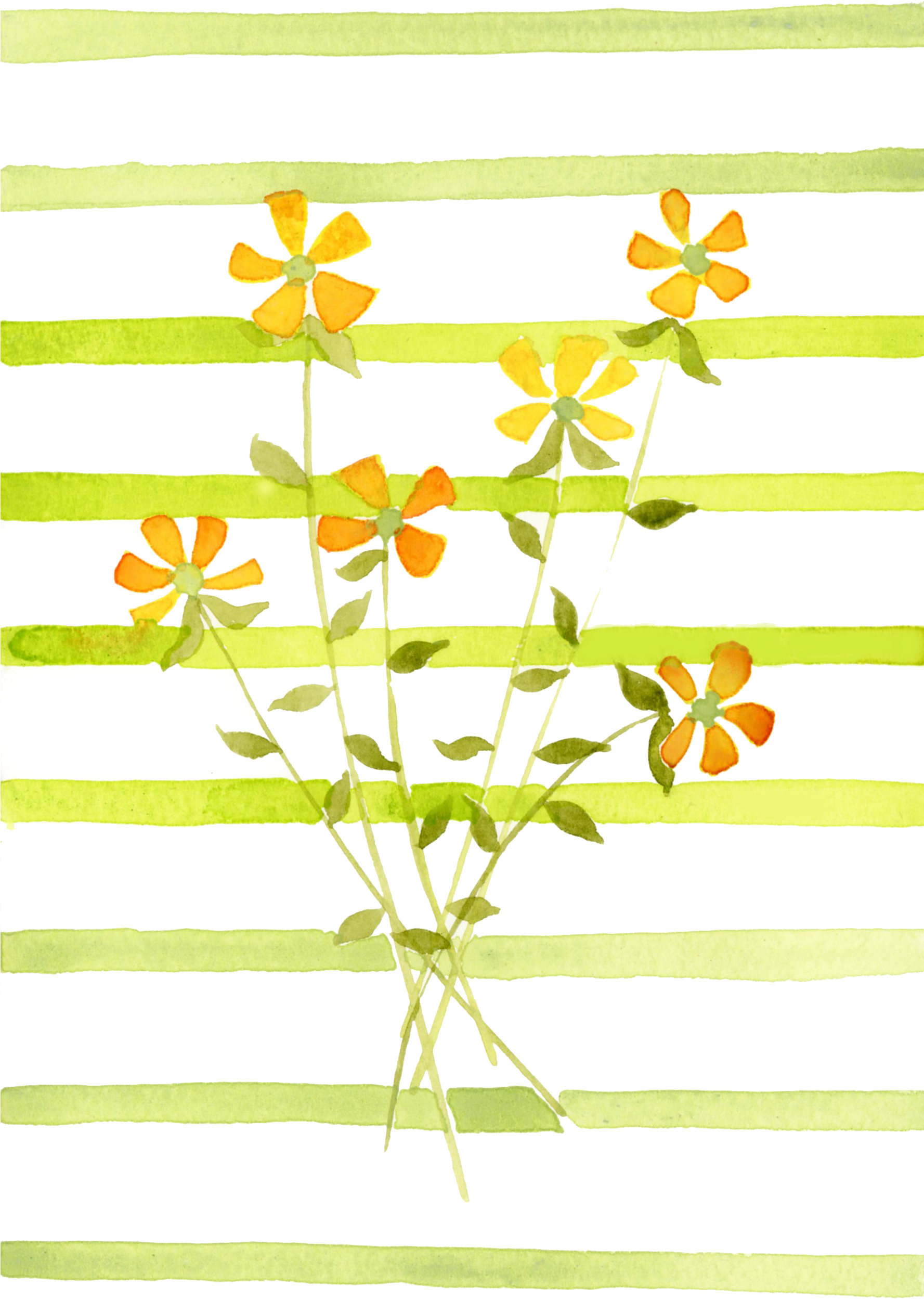 Flores De Verano - Watercolor Painting (1776x2645), Png Download