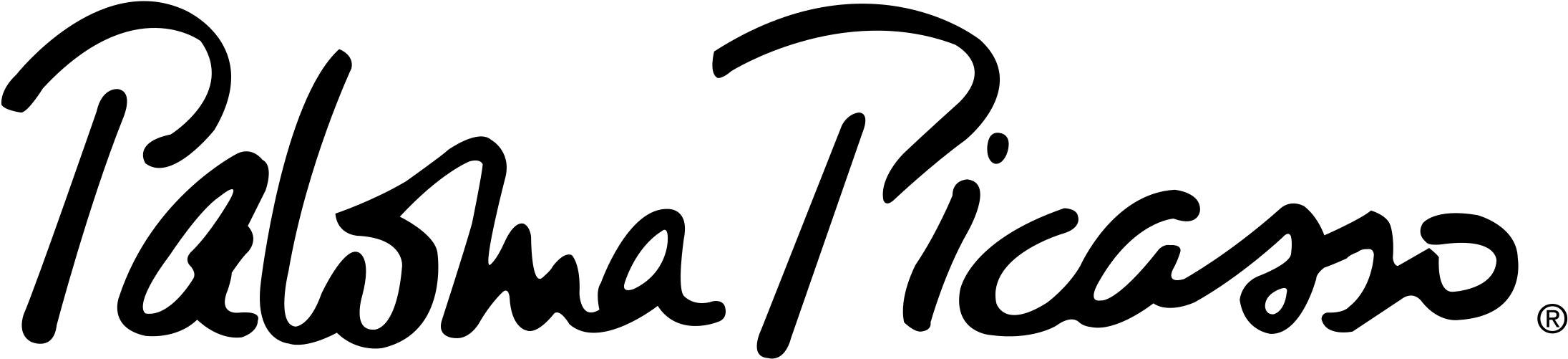 Paloma Picasso Logo Png Transparent - Paloma Picasso Italy Black Leather Crossbody Bag (2400x2400), Png Download