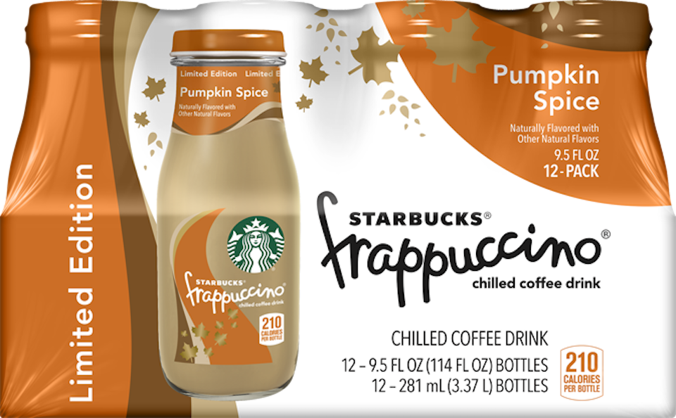 Pin Pumpkin Spice Frappuccino Bottles - Starbucks Sam's Club (960x594), Png Download