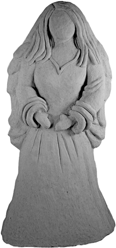 Large Stone Angel Garden Statue - Angel Statue - Memorial Stone - Perfect Memorials (500x500), Png Download