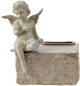Angel Cream Marble Urn - Urn (360x432), Png Download
