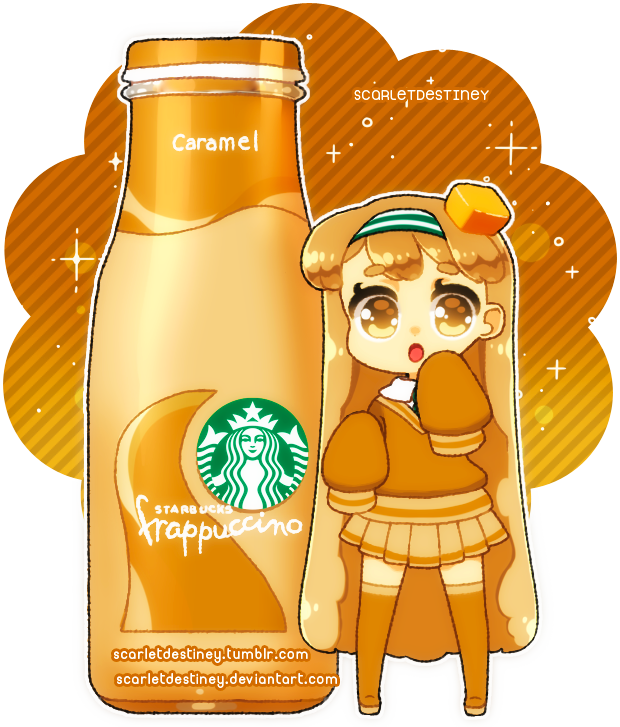 Caramel Frappuccino ~ - Limited Edition Starbucks Pumpkin Spice Caffe Latte (620x727), Png Download