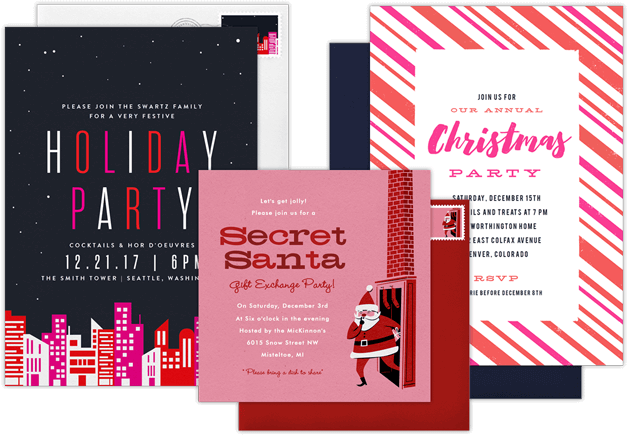 Holiday Party Invitations - Graphic Design (630x435), Png Download