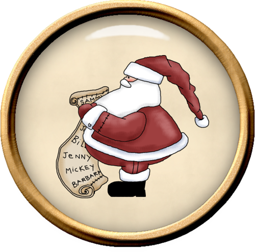 Elements - Naughty Or Nice? Santa Card (500x494), Png Download