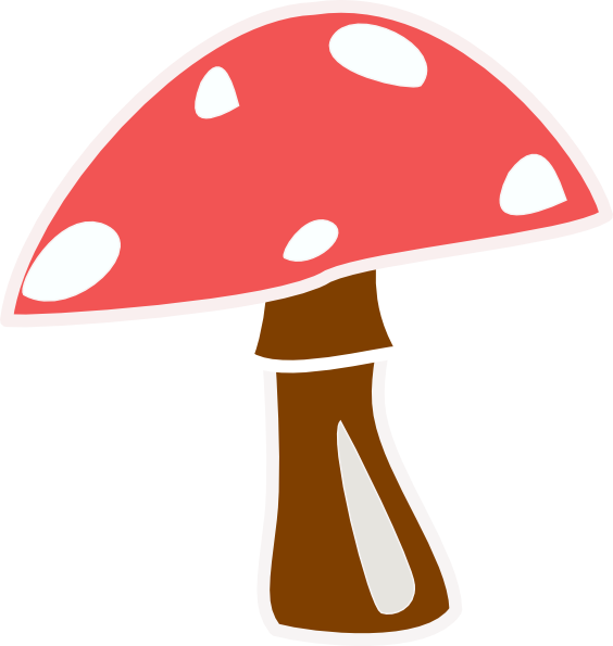 Mushroom Clipart Transparent Background - Toadstool Red Transparent (564x595), Png Download