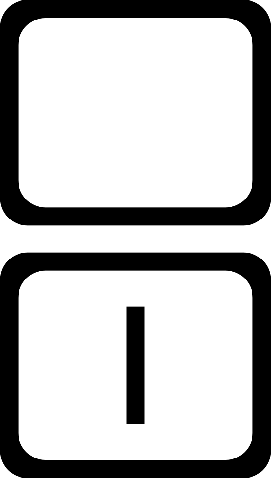 Two Rectangles Outlines With One Straight Vertical - Clip Art (556x980), Png Download