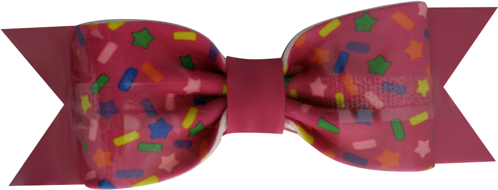 Gumpaste Bows Large Pink Confetti Print - Silk (1050x427), Png Download