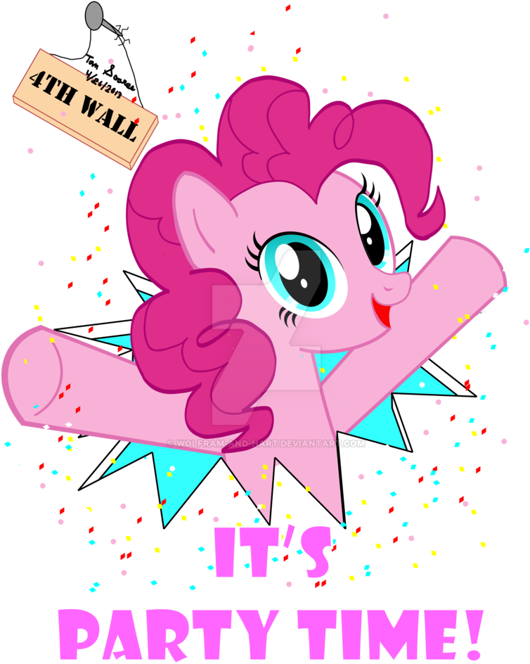 Wolfram And Hart, Confetti, Fourth Wall, Party Time, - Pinkie Pie It's Party Time (800x1013), Png Download