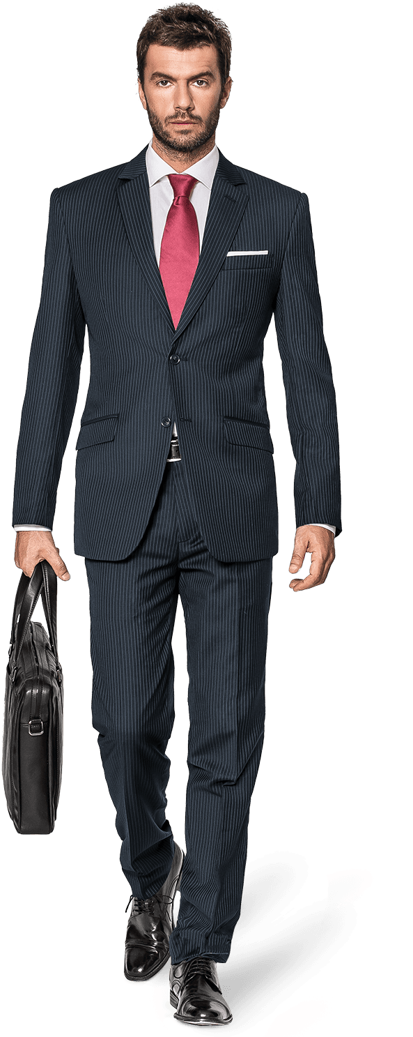 Business Suit - Men With Suit Png (690x1490), Png Download