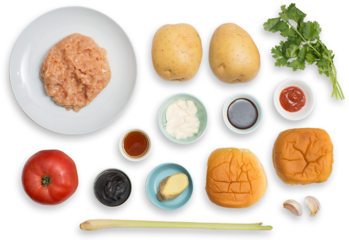 Lemongrass Chicken Burgers With Hoisin Mayo & Roasted - Hoisin Mayo (700x477), Png Download