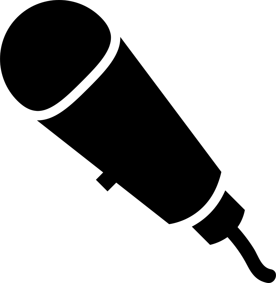 Wired Microphone Silhouette Microphone Singing Vector Png Full Size Png Download Seekpng