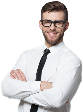 Commited To Your Business - Business Man Glasses Png (410x465), Png Download
