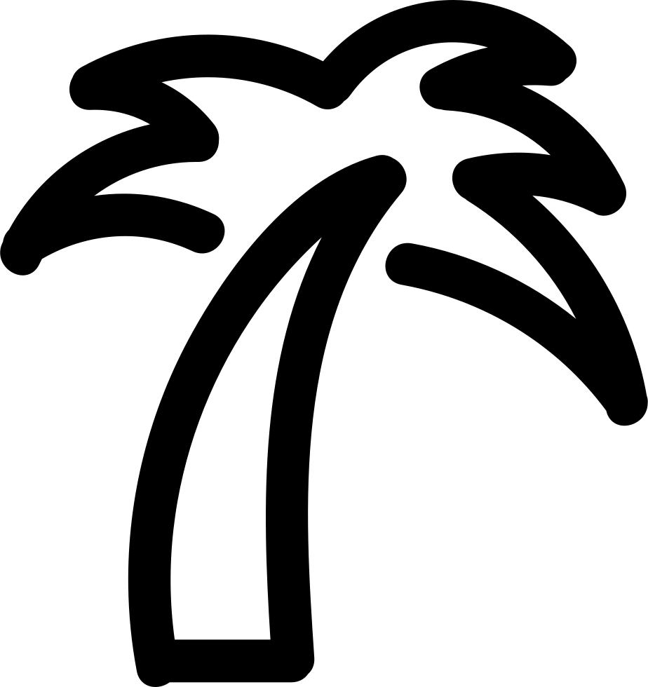 Png File Svg - Palm Tree Outline Png (924x980), Png Download