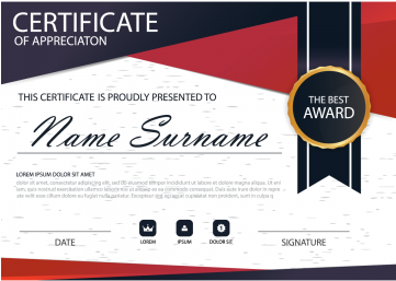 Elegance Horizontal Certificate With Vector Illustration, - Vector Graphics (360x360), Png Download