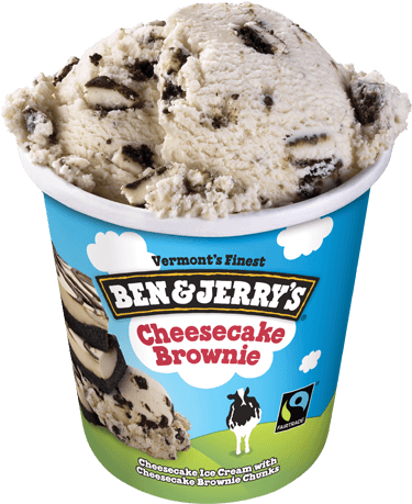 Cheesecake Brownie Pint - Ben And Jerry's Cheesecake Brownie (374x479), Png Download