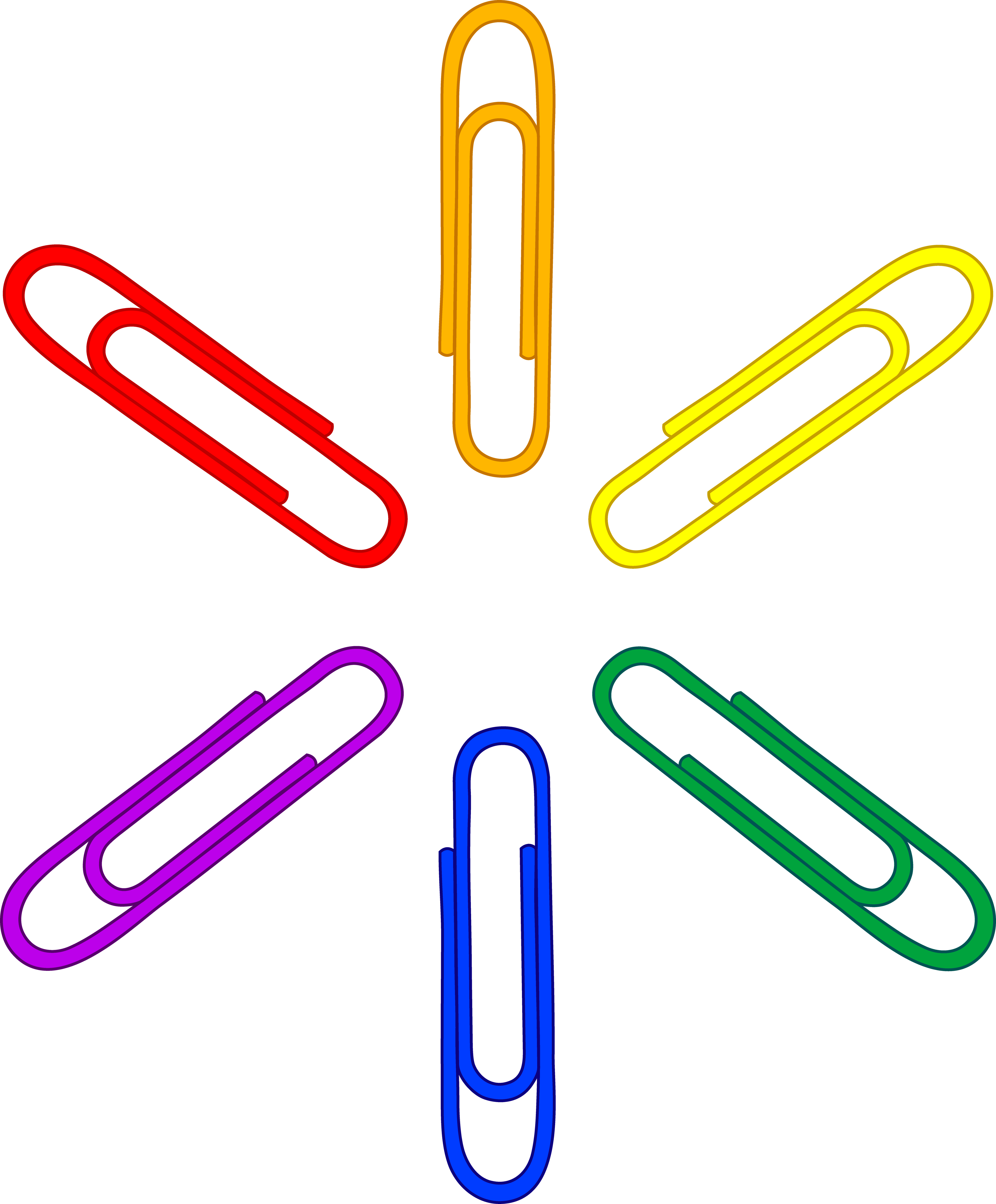 Brick Clipart - 6 Paper Clips Clipart (3721x4500), Png Download