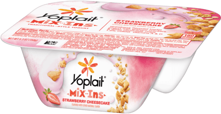 Srawberry Cheesecake - Yoplait Mix Ins Salted Caramel Pretzel, 5.3 Oz (433x433), Png Download