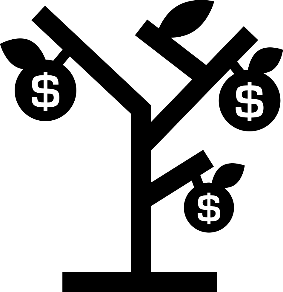 Money Tree With Dollars Fruits Comments - Free Money Tree Icon (948x980), Png Download