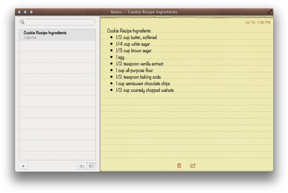 Notes Looks Just Like The Ios Version, Complete With - Apple (974x659), Png Download