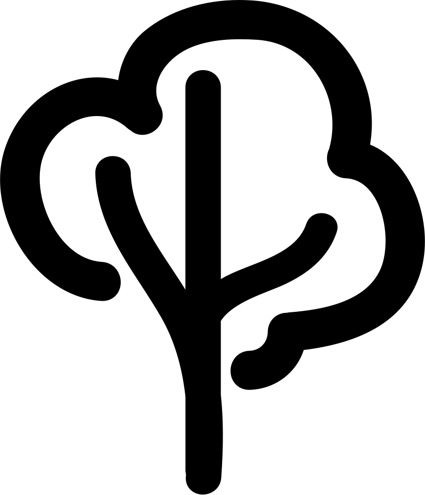 Tree Gross Outline Comments - Tree Icon (842x981), Png Download