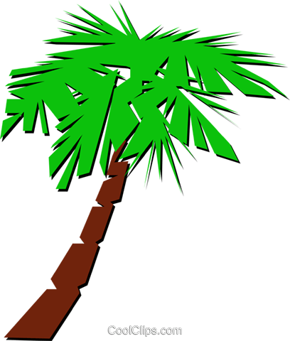 Palm Tree Symbol Royalty Free Vector Clip Art Illustration - Vector Graphics (408x480), Png Download