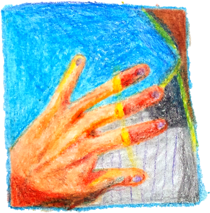 2014 Crayon On Paper - Ring (728x733), Png Download