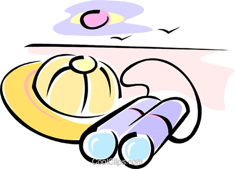 Safari Hat And Binoculars Royalty Free Vector Clip - Safari Hat And Binoculars Clipart (480x346), Png Download