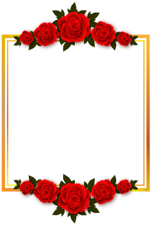 Rose, Flores, Placa, Quadro - Roses Illustration Png Transparent Background (374x480), Png Download