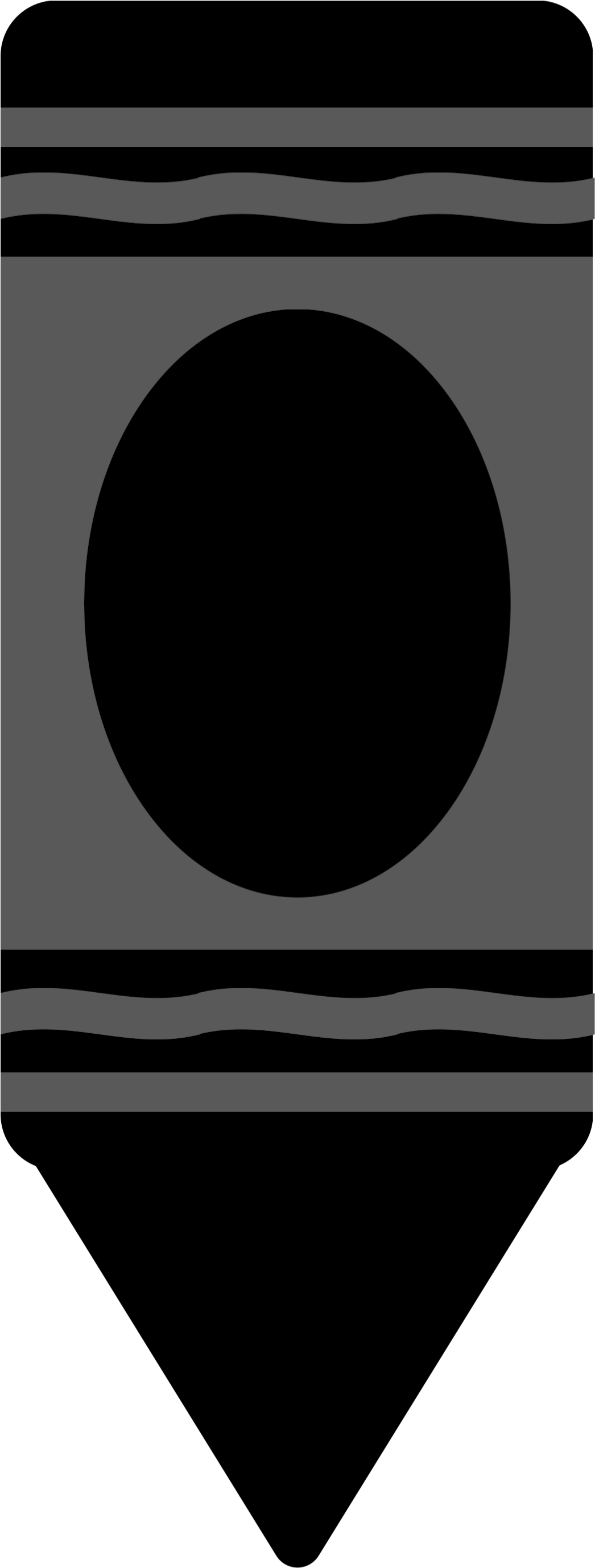 Black-crayon 1 094 × 2 813 Bildepunkter - Printable Bulletin Board Decors (1094x2813), Png Download