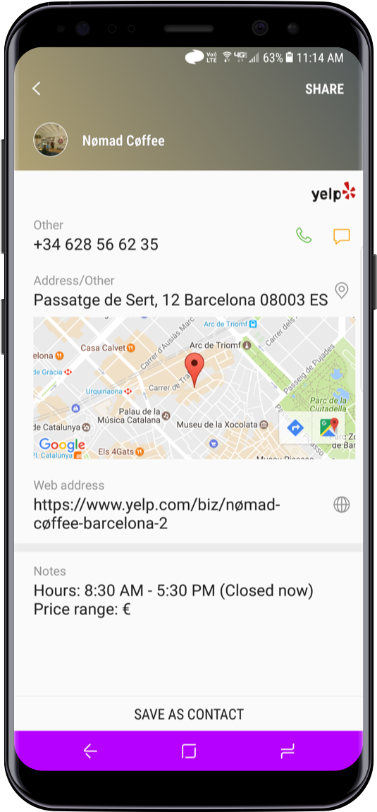 We Worked On The Software Of The Galaxy S8 The Places - Mobile Phone (700x1200), Png Download