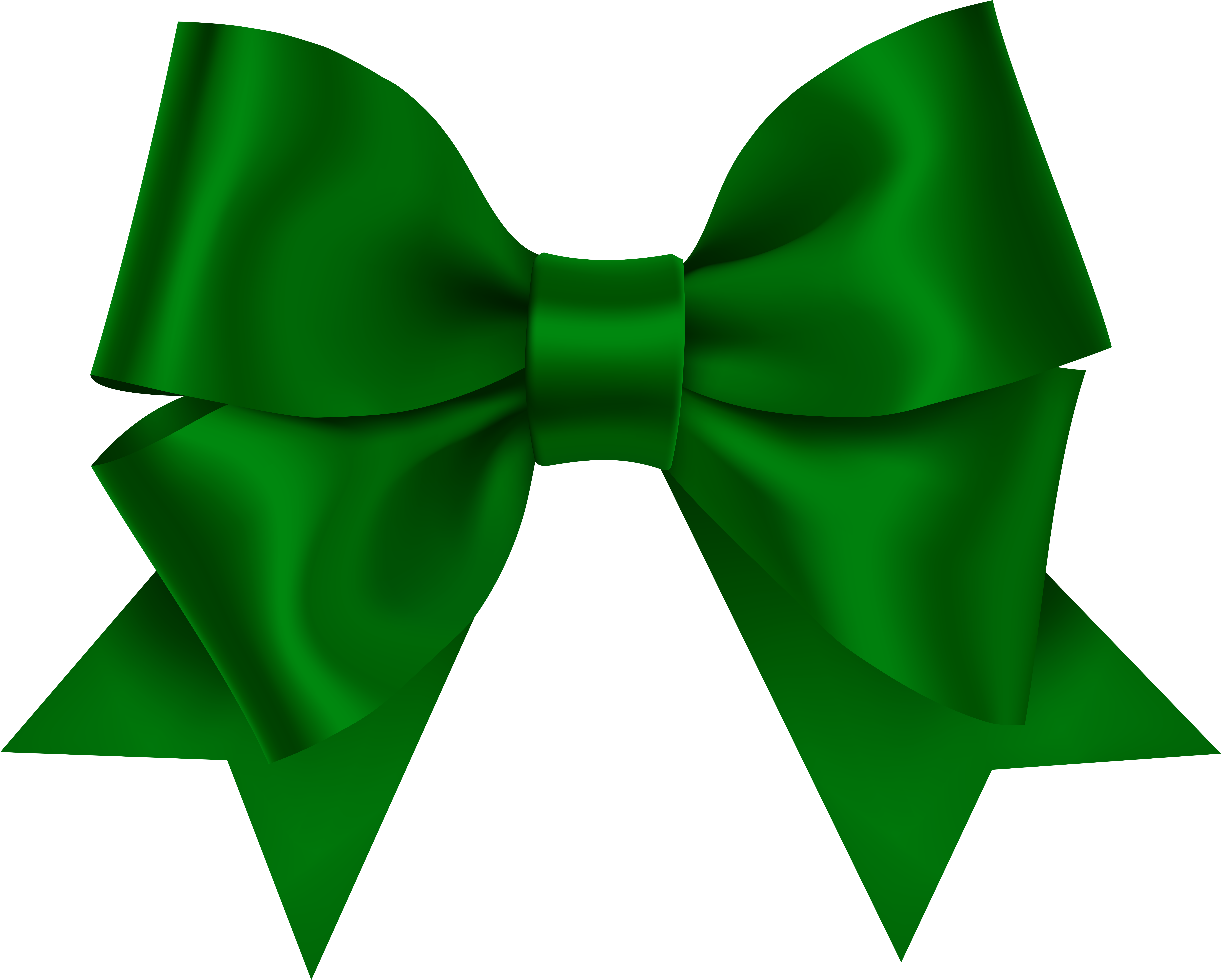 Green Bow (8000x6435), Png Download
