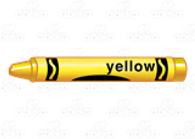 Clip Art Of Yellow Crayon (640x480), Png Download