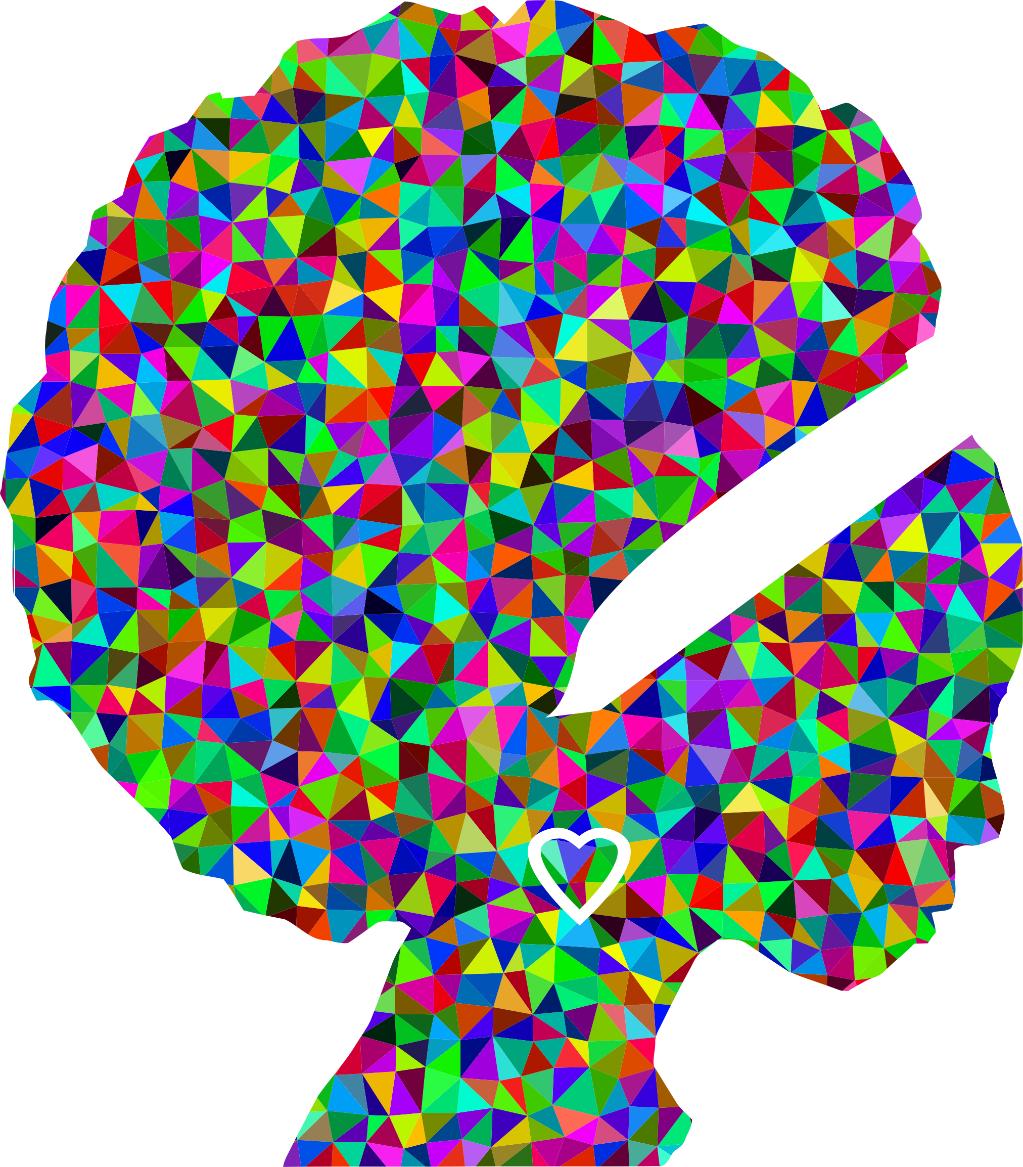 This Free Icons Png Design Of Prismatic Low Poly African (2024x2308), Png Download